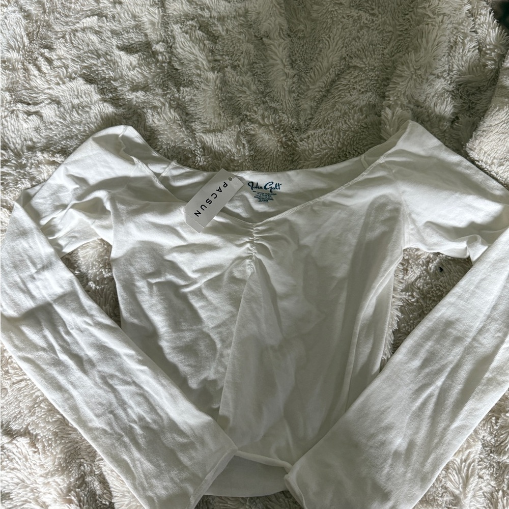John Galt white long sleeve